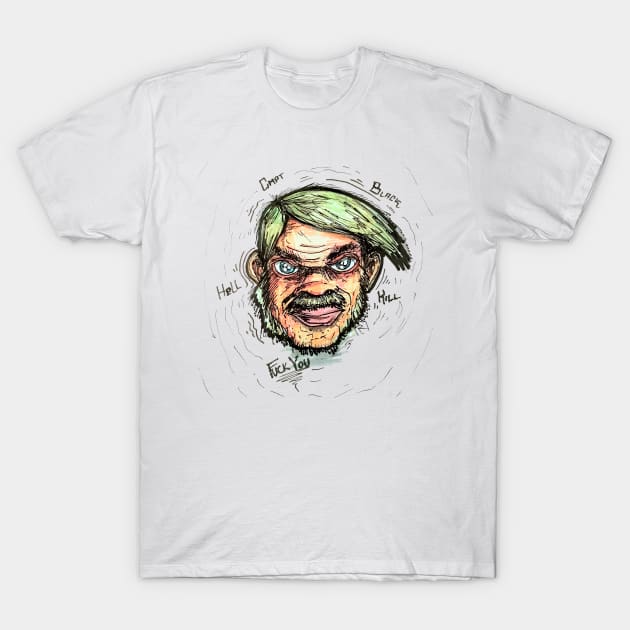 Smrt face clay T-Shirt by nikalassjanovic